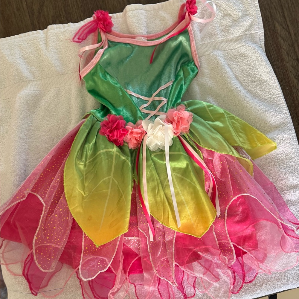 Little Adventures Fairy dress up Dress  with Green and Pink Dress